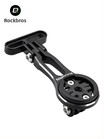 ROCKBROS Suport extins pentru bicicletă pentru computer de ciclism, montură pentru lanternă și bază pentru cameră de acțiune – aliaj de aluminiu AL6061