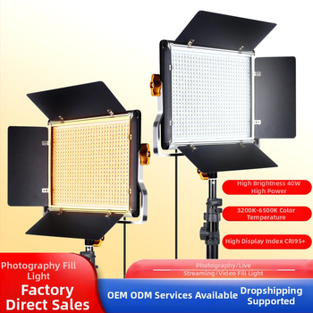 W660S Profesionálna LED lampa na fotografiu pre vnútorné/vonkajšie natáčanie — 40W, 14.8V, 3200–6500K ±200K, stmievateľná, nastavenie farby, kompatibilné s batériami F550/F750/F970 s adapterom