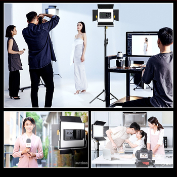 W660S Profesionálna LED lampa na fotografiu pre vnútorné/vonkajšie natáčanie — 40W, 14.8V, 3200–6500K ±200K, stmievateľná, nastavenie farby, kompatibilné s batériami F550/F750/F970 s adapterom