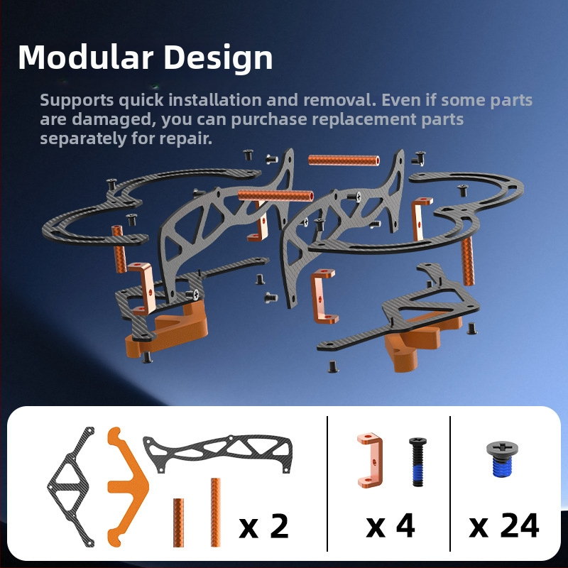 RCSTQ DJI NEO karbon szálas páncél – védő az ütközés ellen, modell 1483600, anyag: karbon-szál + pamut