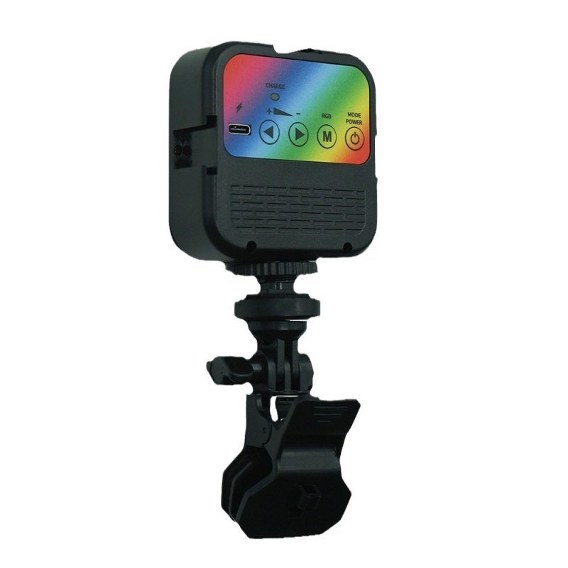 Lampă LED pentru streaming live, lampă de buzunar cu clips pentru telefon, RGB, putere sub 10W, încărcare USB-C
