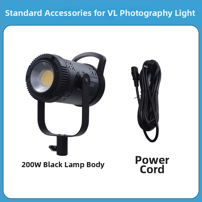 Profesionálne osvetlenie pre fotografovanie, COB LED 300W, 220V, 3 teploty farieb, stmievateľná jasnosť a nastaviteľná farba, dosah 30 m