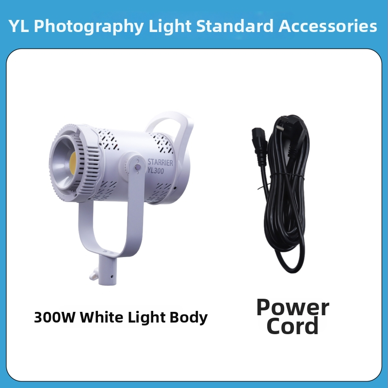Profesionálne osvetlenie pre fotografovanie, COB LED 300W, 220V, 3 teploty farieb, stmievateľná jasnosť a nastaviteľná farba, dosah 30 m