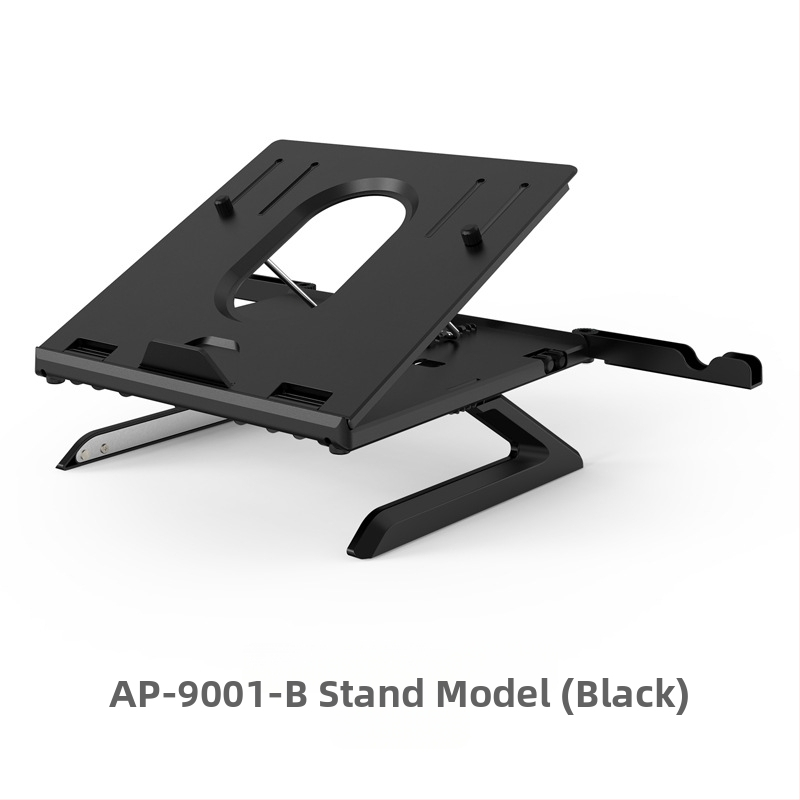 Универсална поставка за лаптоп с повдигащ дизайн, материал: инженерни пластмаси и хардуер, тегло 970 г, съвместима с лаптопи, мобилни телефони и таблети