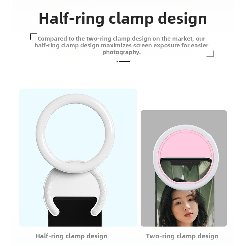 Mini körlámpa beépített akkumulátorral, három színhőmérséklettel és állítható fényerővel, kézben használható