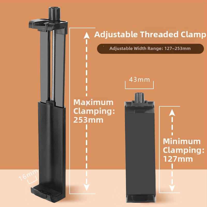 Suport pentru tabletă cu cap de clips pentru telefon și proiector, pliabil, bază de montaj 1/4 inch