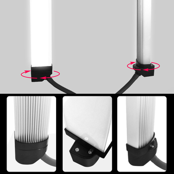 Obdĺžnikové svetlo s dvoma ramenami pre fotografovanie a selfie – 110–220V, 3000–6000K, stmievateľné a farebne nastaviteľné