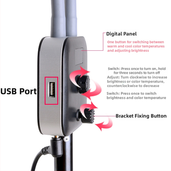 Obdĺžnikové svetlo s dvoma ramenami pre fotografovanie a selfie – 110–220V, 3000–6000K, stmievateľné a farebne nastaviteľné