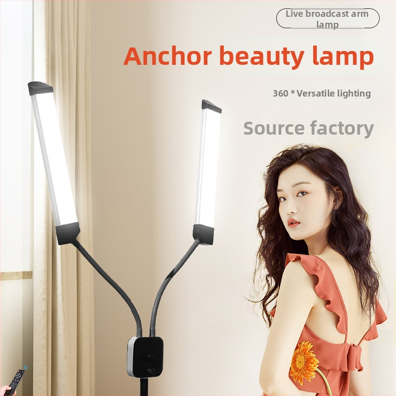 Obdĺžnikové svetlo s dvoma ramenami pre fotografovanie a selfie – 110–220V, 3000–6000K, stmievateľné a farebne nastaviteľné