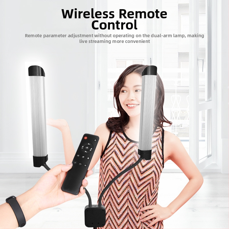 Obdĺžnikové svetlo s dvoma ramenami pre fotografovanie a selfie – 110–220V, 3000–6000K, stmievateľné a farebne nastaviteľné