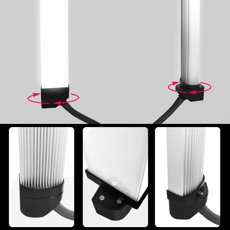 Obdĺžnikové svetlo s dvoma ramenami pre fotografovanie a selfie – 110–220V, 3000–6000K, stmievateľné a farebne nastaviteľné
