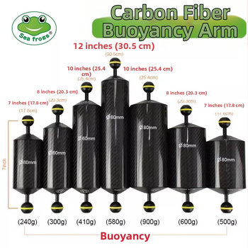 Sea Frog oglekļa šķiedras balansējošs rāmis zemūdens fotogrāfijai, GA-5, universāla saderība, ūdensizturīgs