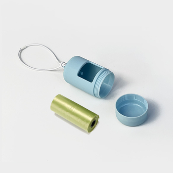 Диспенсер за торбички за кучета с контейнер за отпадъци – ABS, плоско устие, удебелен