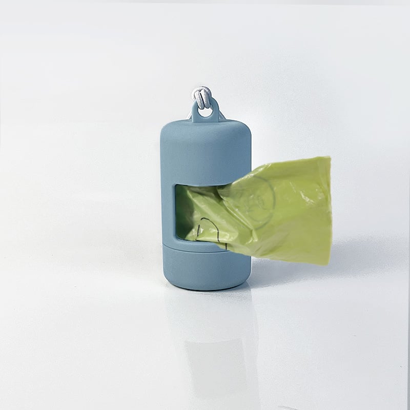 Диспенсер за торбички за кучета с контейнер за отпадъци – ABS, плоско устие, удебелен