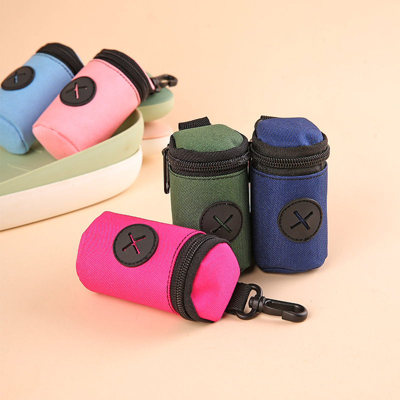 Чанта за разходки с кучета - диспенсър за торбички за изпражнения и джоб за лакомства; материал: полиестер, стил: дизайн с плоско отваряне, дебелина: редовна, произход: Taizhou, Zhejiang