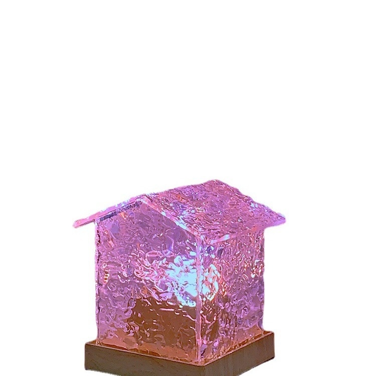 Kristāla istabas nakts gaisma ar rotējošu ūdens viļņu efektu, romantisks atmosfēras apgaismojums fotogrāfijām, USB barošana, 5V, bez viedās kontroles