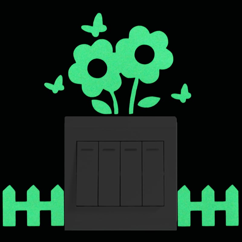 Δημιουργικά αυτοκόλλητα τοίχου με κινούμενα σχέδια που φωσφορίζουν στο σκοτάδι με νεράιδες, αστέρια και γάτες. Αυτοκόλλητα διακοσμητικά αυτοκόλλητα για παιδικά δωμάτια.