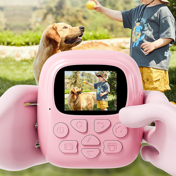 Gudra bērnu tūlītējās kameras ar termisko druku, USB savienojums, papīrs 57×25 mm, akumulators 1000 mAh