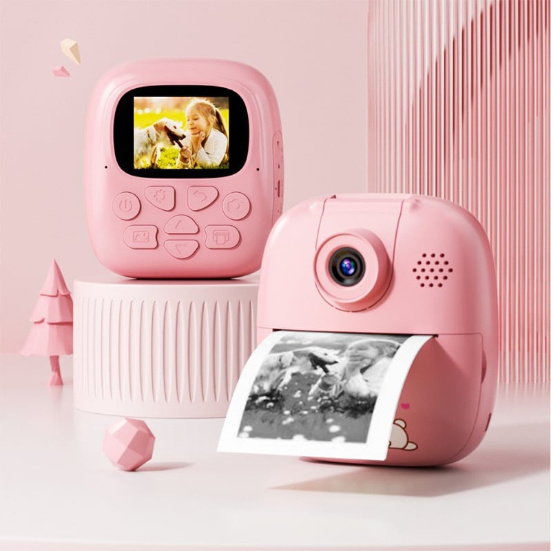 Gudra bērnu tūlītējās kameras ar termisko druku, USB savienojums, papīrs 57×25 mm, akumulators 1000 mAh