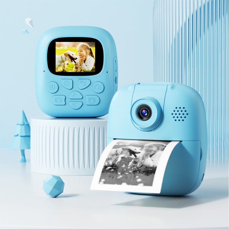 Gudra bērnu tūlītējās kameras ar termisko druku, USB savienojums, papīrs 57×25 mm, akumulators 1000 mAh
