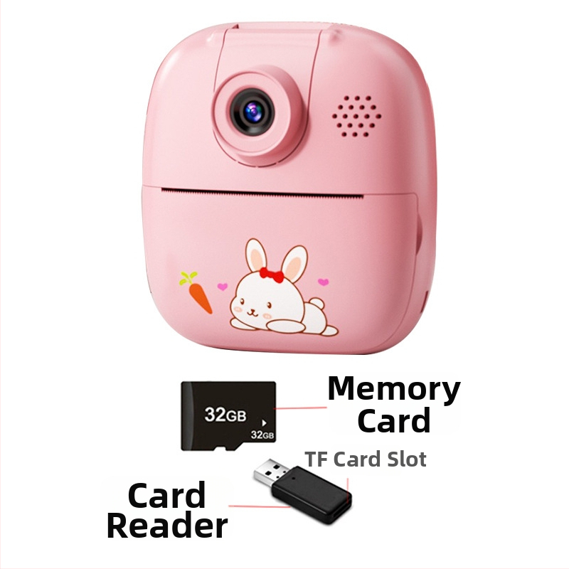 Gudra bērnu tūlītējās kameras ar termisko druku, USB savienojums, papīrs 57×25 mm, akumulators 1000 mAh