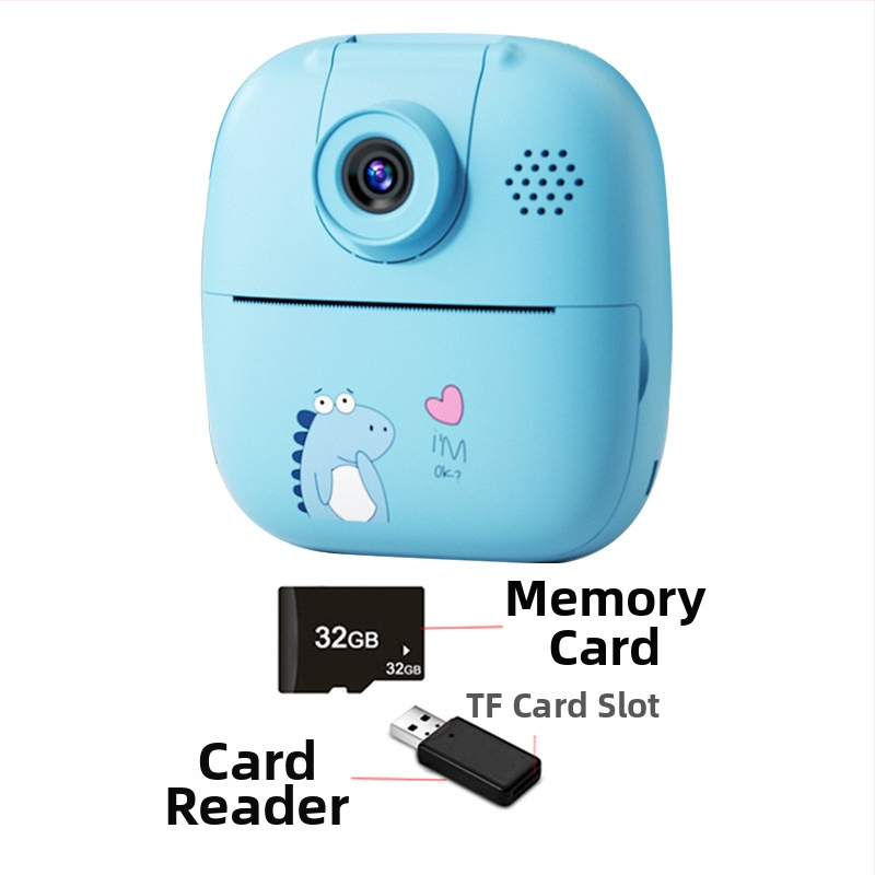 Gudra bērnu tūlītējās kameras ar termisko druku, USB savienojums, papīrs 57×25 mm, akumulators 1000 mAh