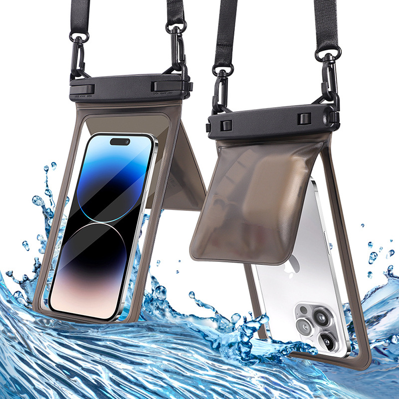 Dvokomorna PVC vodootporna torbica za telefon s trakom za vrat, za plivanje, rafting i ronjenje