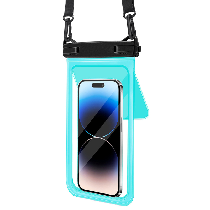 Dvokomorna PVC vodootporna torbica za telefon s trakom za vrat, za plivanje, rafting i ronjenje