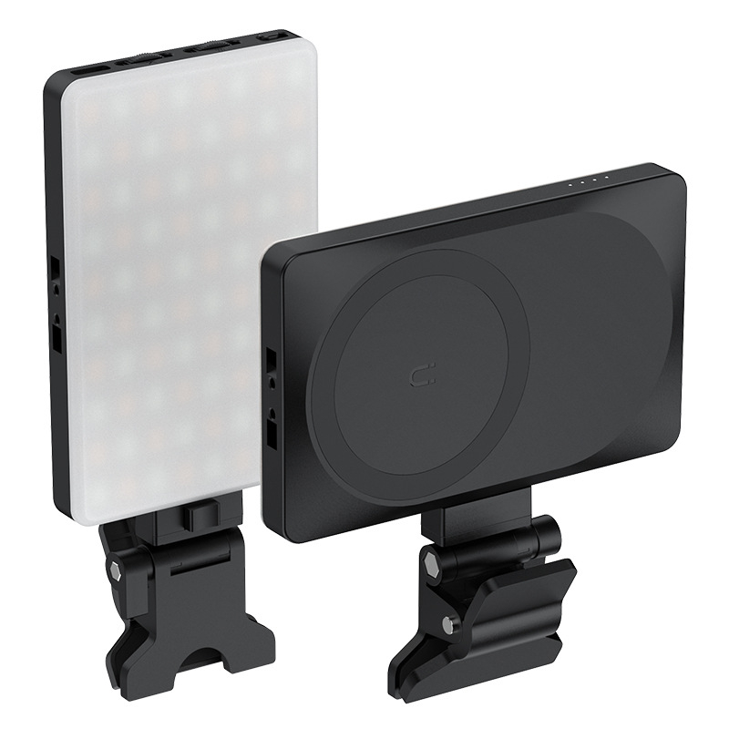 Lumină LED magnetică pentru iluminare de completare în videoconferințe mobile — CCT 2500K–9000K, CRI ≥95, până la 500 lux la 0.5 m, sub 10W, model CL-V22A, portabilă și de mână