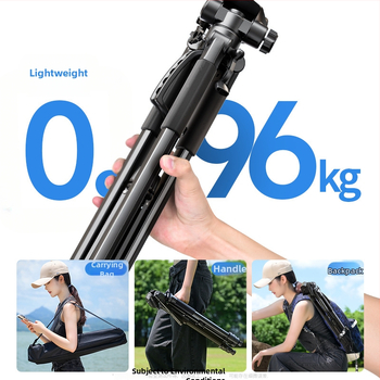 Profesionalni foto-stativ za kameru od aluminija, tri sekcije, 3D gimbal, nosivost 5 kg, ploča brzog otpuštanja, kompatibilan s Canon, Sony i Fuji