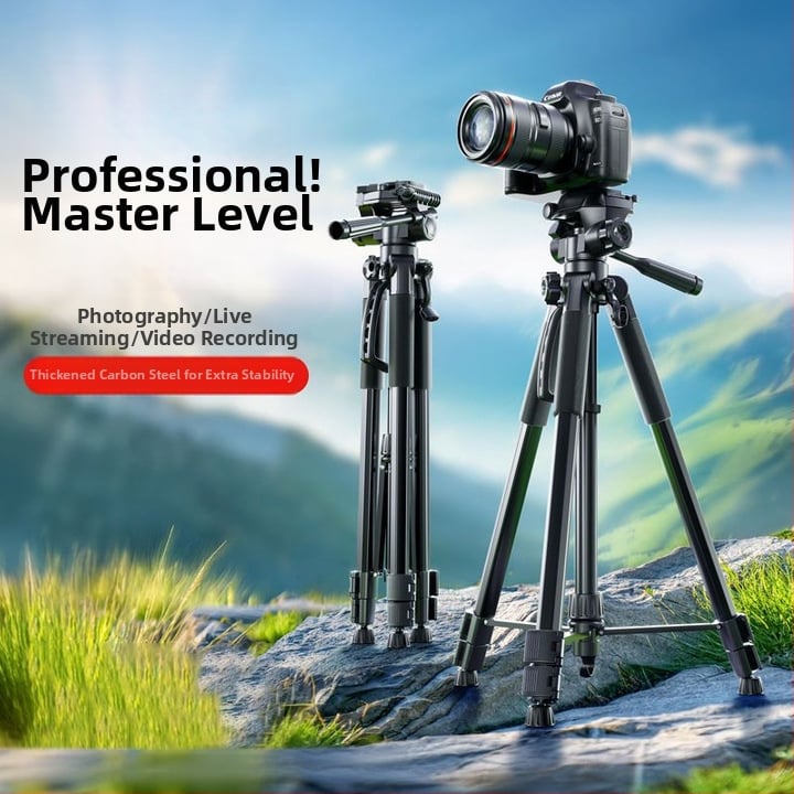Profesionalni foto-stativ za kameru od aluminija, tri sekcije, 3D gimbal, nosivost 5 kg, ploča brzog otpuštanja, kompatibilan s Canon, Sony i Fuji