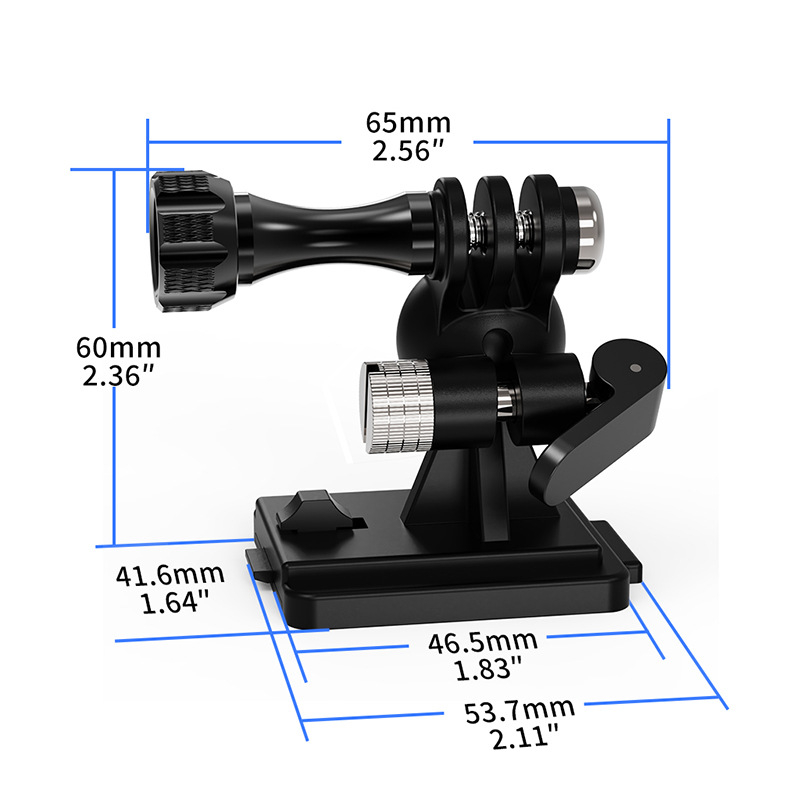 Držiak prilby pre akčné kamery — materiál: plast; kompatibilné modely: Action Camera; tlač loga nie je podporovaná; servis po predaji: 3 záruky.