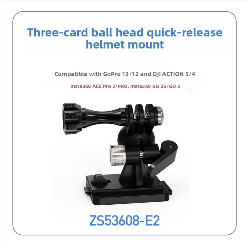 Držiak prilby pre akčné kamery — materiál: plast; kompatibilné modely: Action Camera; tlač loga nie je podporovaná; servis po predaji: 3 záruky.