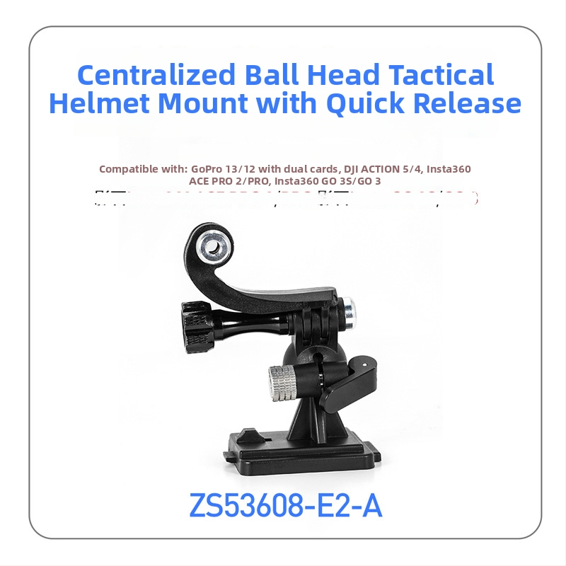 Držiak prilby pre akčné kamery — materiál: plast; kompatibilné modely: Action Camera; tlač loga nie je podporovaná; servis po predaji: 3 záruky.