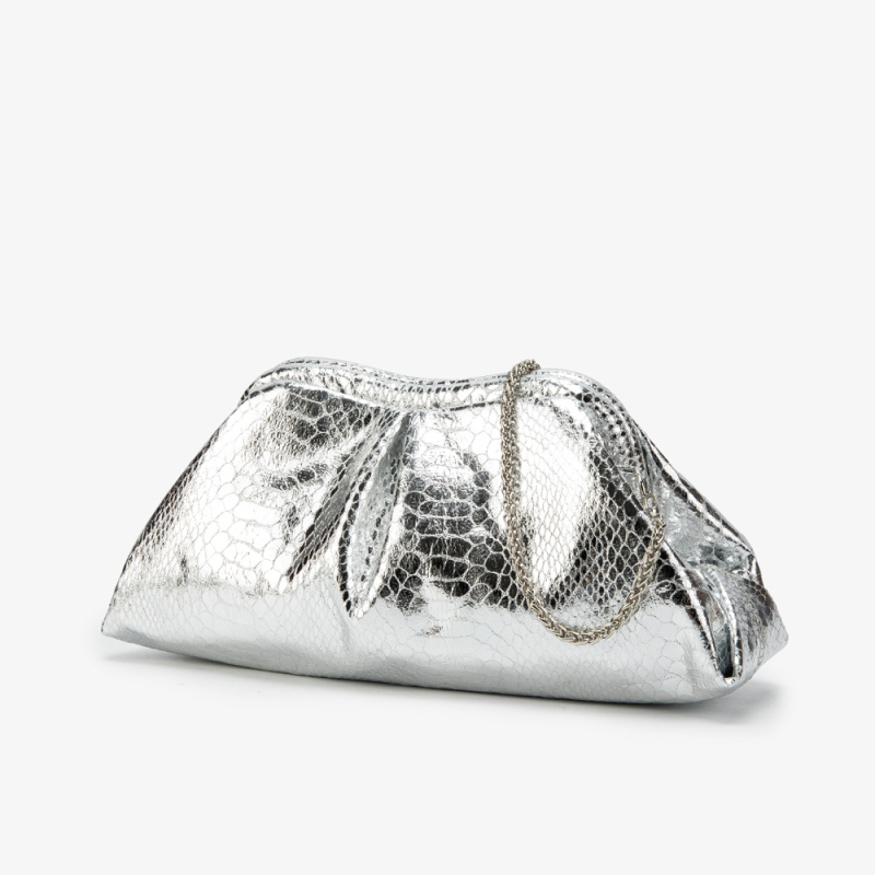 Torba za ramena sa uzorkom zmije, dumpling stil, PU materijal, podstava od poliester, magnetsko zatvaranje