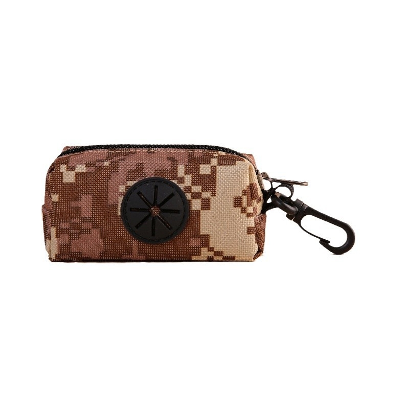 Диспенсър за торбички за кучешки изпражнения с преносим пакет за събиране, дизайн с плосък отвор, обикновена дебелина, висящ аксесоар за разходка