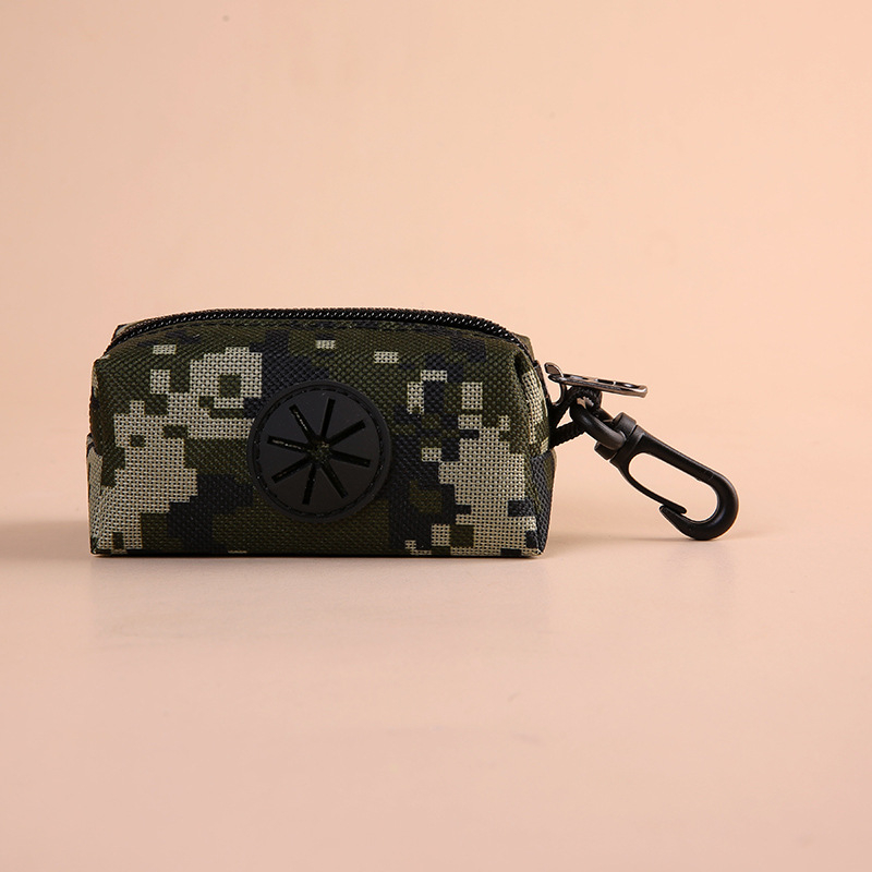 Диспенсър за торбички за кучешки изпражнения с преносим пакет за събиране, дизайн с плосък отвор, обикновена дебелина, висящ аксесоар за разходка