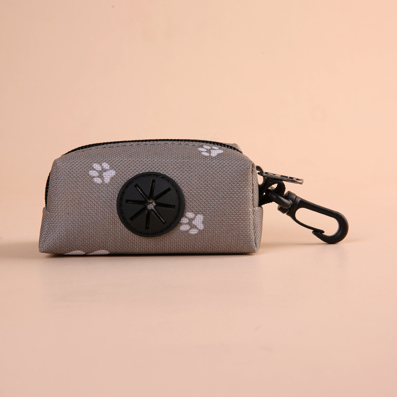 Диспенсър за торбички за кучешки изпражнения с преносим пакет за събиране, дизайн с плосък отвор, обикновена дебелина, висящ аксесоар за разходка