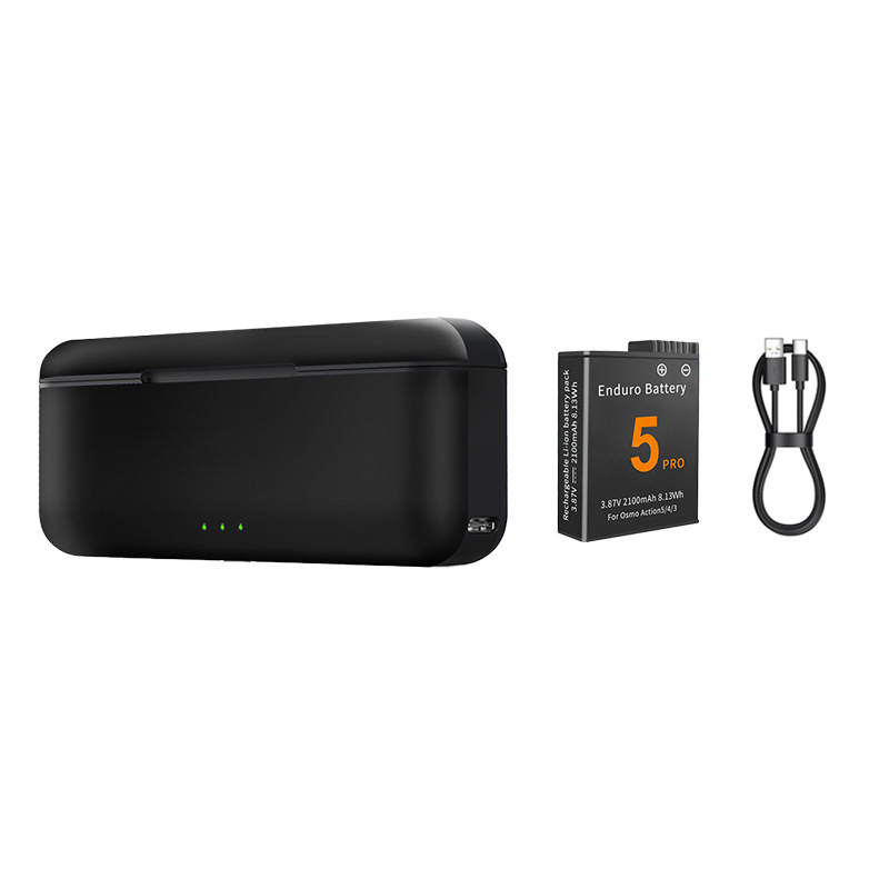 Зареждащ док за DJI Action5 Pro/4/3 – аксесоар с държач за дъното на спортна камера