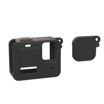 Silikonsko kućište za GoPro Hero Mini 4K – prašini otporno, pad otporno i vodootporno; materijal silikon+ABS; uključuje pokrov objektiva, bočni pokrov, dugačak užad i užad protiv gubitka