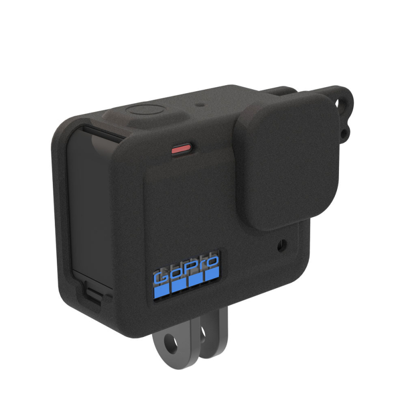 Silikonsko kućište za GoPro Hero Mini 4K – prašini otporno, pad otporno i vodootporno; materijal silikon+ABS; uključuje pokrov objektiva, bočni pokrov, dugačak užad i užad protiv gubitka
