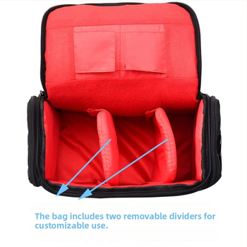 Nailoninė fotoaparatų rankinė be veidrodžio ir DSLR – peties krepšys, atsparus dėvėjimui ir smūgiams, vidinis pamušalas iš poliesterio ir medvilnės