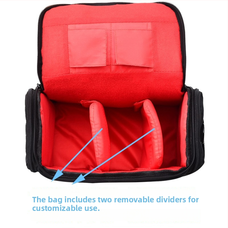 Nailoninė fotoaparatų rankinė be veidrodžio ir DSLR – peties krepšys, atsparus dėvėjimui ir smūgiams, vidinis pamušalas iš poliesterio ir medvilnės