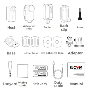 SJCAM Quick Shadow C110 FPV akčná kamera na motocykl - 4K, 20MP senzor, anti-shake stabilizácia, microSD až 128GB, vodeodolný kryt súčasťou