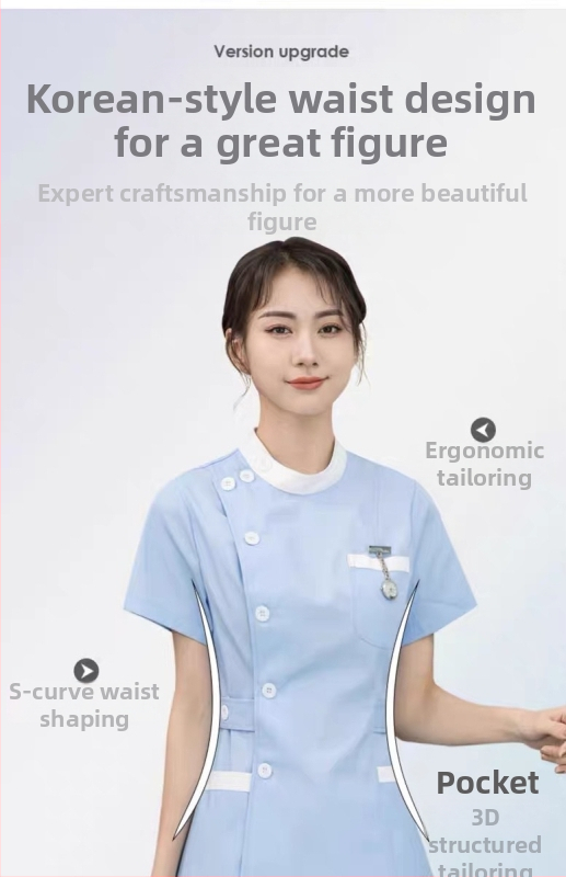 Set uniformă medicală (top și pantaloni) cu mâneci lungi, guler de tip sacou, țesătură poliester-bumbac 50–70% poliester, 30–50% bumbac, material cu evacuare a umezelii