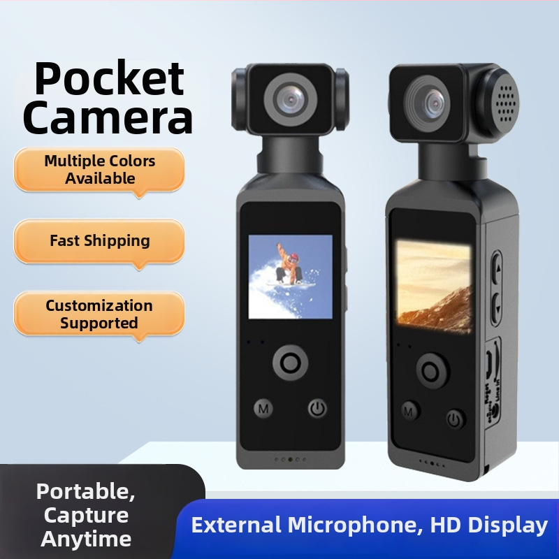 4K športová kapesná kamera s otočným 270° objektívom, kompaktný prenosný dizajn, 1,3" HD IPS displej, podpora až 256 GB úložiska, batéria cca 1,5 hodiny