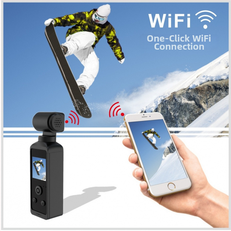 4K športová kapesná kamera s otočným 270° objektívom, kompaktný prenosný dizajn, 1,3" HD IPS displej, podpora až 256 GB úložiska, batéria cca 1,5 hodiny