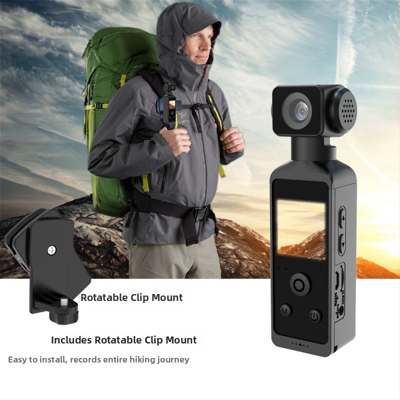 4K športová kapesná kamera s otočným 270° objektívom, kompaktný prenosný dizajn, 1,3" HD IPS displej, podpora až 256 GB úložiska, batéria cca 1,5 hodiny