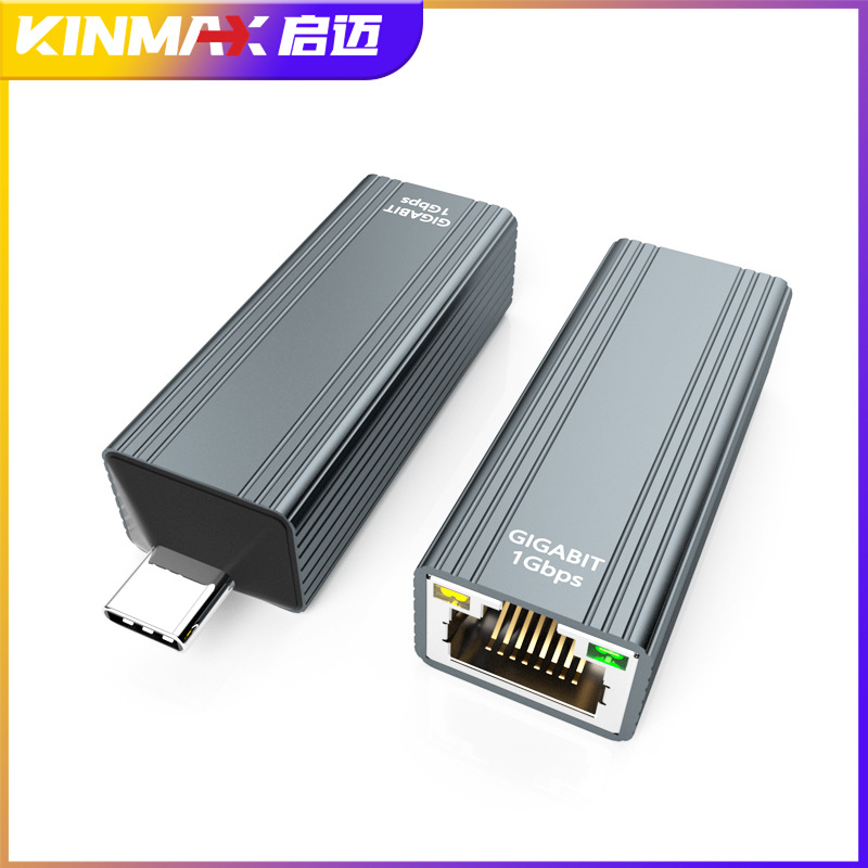 Adaptor USB-C către RJ45 Gigabit DK03 – USB 3.0, 10/100/1000 Mbps, indicator LED, compatibil Windows 11/10/8.1/8, macOS, iOS, Android