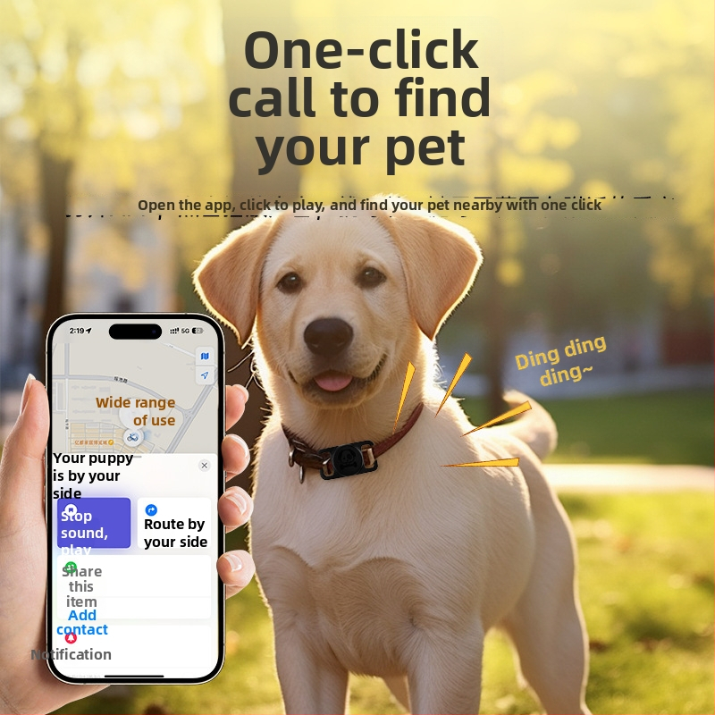 Koera GPS kaotusevastane jälgija – mini veekindel kaelarihm (GPS, mini, veekindel)